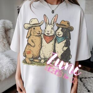 Western bunny Easter tee